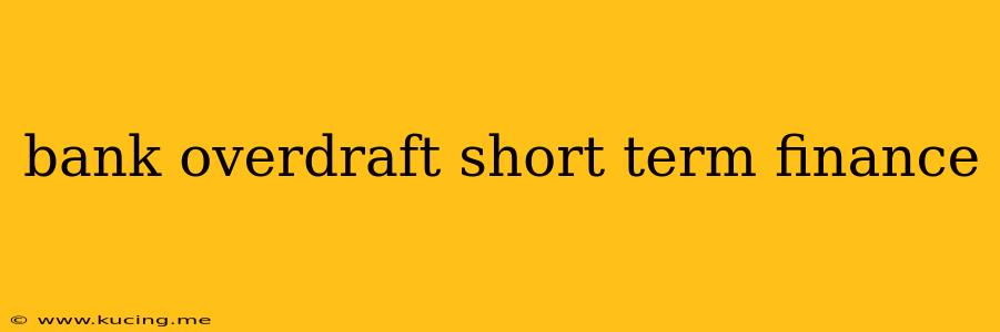 bank overdraft short term finance
